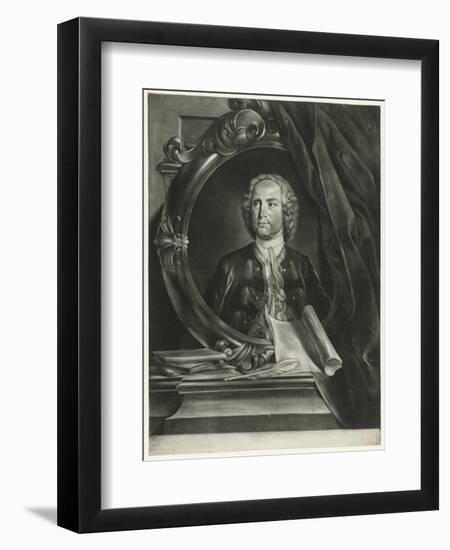 Portrait of the Composer Pietro Antonio Locatelli (1695-176)-Cornelis Troost-Framed Giclee Print