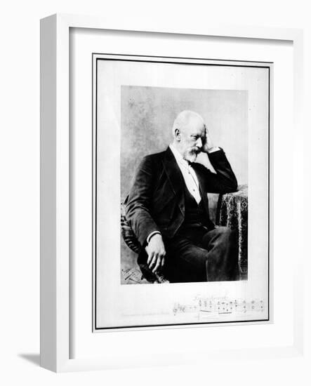 Portrait of the Composer Pyotr I. Tchaikovsky (1840-189), 1880S-null-Framed Giclee Print