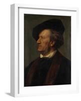 Portrait of the Composer Richard Wagner (1813-188)-Franz Von Lenbach-Framed Giclee Print