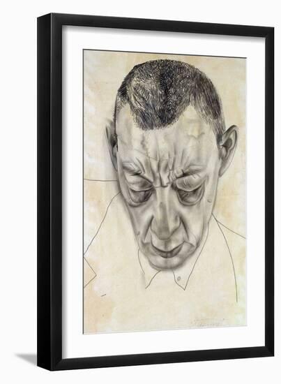 Portrait of the Composer Sergei Rakhmaninov (1873-194), 1930-Boris Dmitryevich Grigoriev-Framed Giclee Print