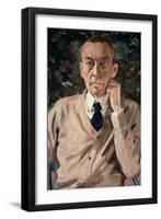 Portrait of the Composer, Sergei Vasilievich Rachmaninov (1873-1943) 1925-Konstantin Andreevic Somov-Framed Giclee Print