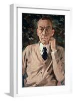 Portrait of the Composer, Sergei Vasilievich Rachmaninov (1873-1943) 1925-Konstantin Andreevic Somov-Framed Giclee Print