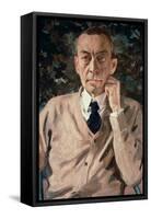 Portrait of the Composer, Sergei Vasilievich Rachmaninov (1873-1943) 1925-Konstantin Andreevic Somov-Framed Stretched Canvas