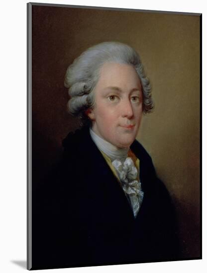 Portrait of the Composer Wolfgang Amadeus Mozart (1759-91)-Josef Grassi-Mounted Giclee Print