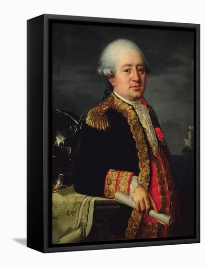 Portrait of the Comte De La Couldre De La Bretonniere-Robert Lefevre-Framed Stretched Canvas