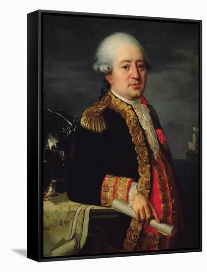 Portrait of the Comte De La Couldre De La Bretonniere-Robert Lefevre-Framed Stretched Canvas