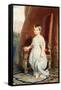 Portrait of the Comte De Paris, as a Boy in a White Costume, 1842-Franz Xaver Winterhalter-Framed Stretched Canvas