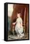 Portrait of the Comte De Paris, as a Boy in a White Costume, 1842-Franz Xaver Winterhalter-Framed Stretched Canvas