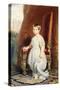 Portrait of the Comte De Paris, as a Boy in a White Costume, 1842-Franz Xaver Winterhalter-Stretched Canvas