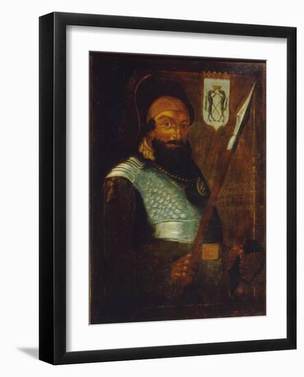 Portrait of the Cossack's Leader, Conqueror of Siberia Yermak Timopheyevich-null-Framed Giclee Print