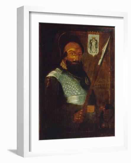 Portrait of the Cossack's Leader, Conqueror of Siberia Yermak Timopheyevich-null-Framed Giclee Print
