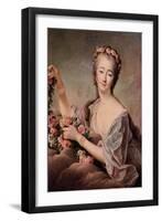 Portrait of the Countess Du Barry as Flora-Francois Hubert Drouais-Framed Giclee Print
