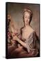 Portrait of the Countess Du Barry as Flora-Francois Hubert Drouais-Framed Stretched Canvas