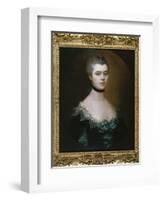 Portrait of the Countess of Sussex, Bust Length, in a Blue Dress with Black Facings-Thomas Gainsborough-Framed Giclee Print