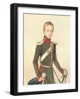 Portrait of the Crown Prince Alexander Nikolayevich (1818-188), 1828-Pyotr Fyodorovich Sokolov-Framed Giclee Print