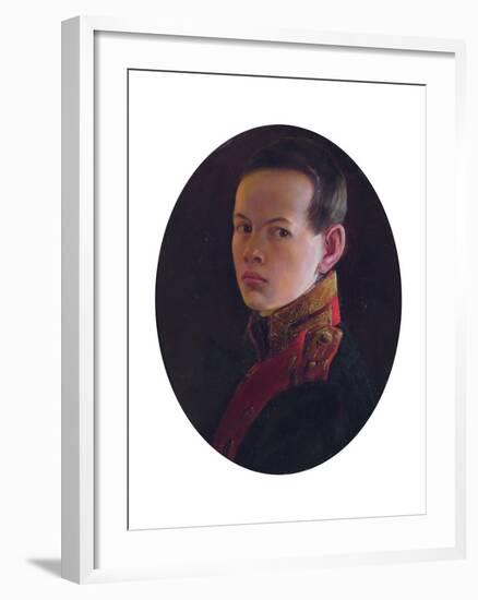 Portrait of the Crown Prince Alexander Nikolayevich (1818-188)-George Dawe-Framed Giclee Print