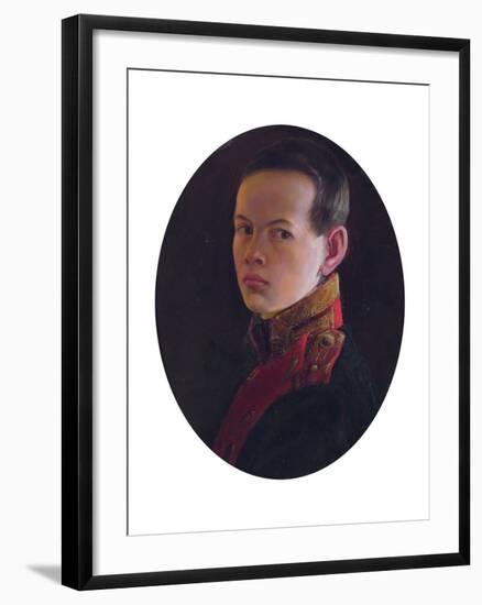 Portrait of the Crown Prince Alexander Nikolayevich (1818-188)-George Dawe-Framed Giclee Print
