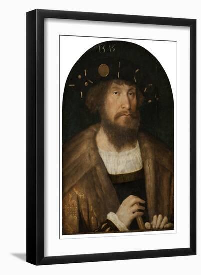 Portrait of the Danish King Christian II, 1514/15-Michiel Sittow-Framed Giclee Print