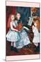 Portrait of The Daughters of Catulle Mend?At The Piano-Pierre-Auguste Renoir-Mounted Art Print