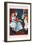 Portrait of The Daughters of Catulle Mend?At The Piano-Pierre-Auguste Renoir-Framed Art Print