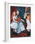 Portrait of The Daughters of Catulle Mend?At The Piano-Pierre-Auguste Renoir-Framed Art Print