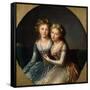 Portrait of the Daughters of Emperor Paul I, 1796-Marie Louise Elisabeth Vigee-Lebrun-Framed Stretched Canvas