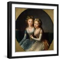 Portrait of the Daughters of Emperor Paul I, 1796-Marie Louise Elisabeth Vigee-Lebrun-Framed Giclee Print