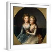 Portrait of the Daughters of Emperor Paul I, 1796-Marie Louise Elisabeth Vigee-Lebrun-Framed Giclee Print