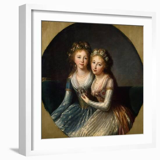 Portrait of the Daughters of Emperor Paul I, 1796-Marie Louise Elisabeth Vigee-Lebrun-Framed Giclee Print