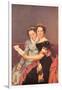 Portrait of The Daughters of Joseph Bonaparte-Jacques-Louis David-Framed Art Print