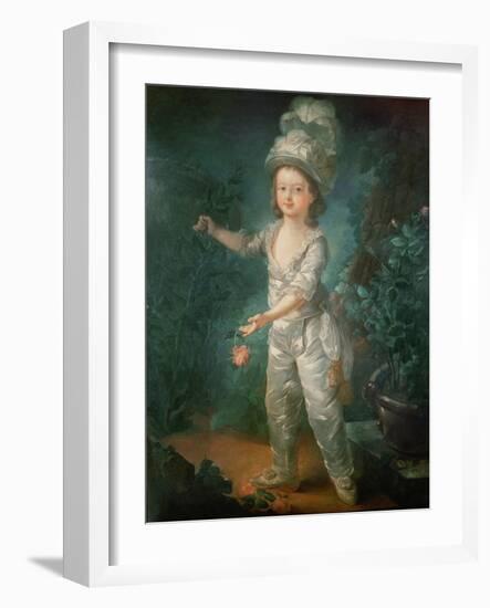 Portrait of the Dauphin, Later King Louis XVII of France (1785-95)-Jacques-Fabien Gautier d'Agoty-Framed Giclee Print