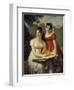 Portrait of the Demoiselles Duval by Jacques Augustin Pajou-null-Framed Giclee Print