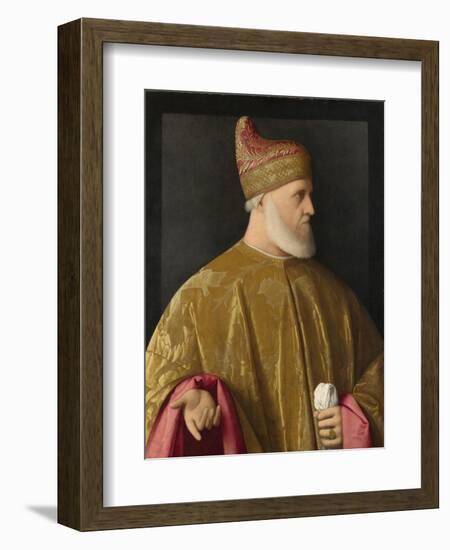 Portrait of the Doge, Andrea Gritti, Ca 1530-null-Framed Giclee Print