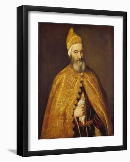 Portrait of the Doge Marcantonio Trevisiani (1553)-Titian (Tiziano Vecelli)-Framed Giclee Print