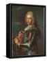 Portrait of the Duc De Broglie, in Sash of the Order of Sainte Esprit, with Baton of a Marshal of…-Hyacinthe Rigaud-Framed Stretched Canvas