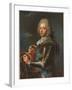 Portrait of the Duc De Broglie, in Sash of the Order of Sainte Esprit, with Baton of a Marshal of…-Hyacinthe Rigaud-Framed Giclee Print