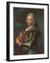 Portrait of the Duc De Broglie, in Sash of the Order of Sainte Esprit, with Baton of a Marshal of…-Hyacinthe Rigaud-Framed Giclee Print