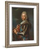 Portrait of the Duc De Broglie, in Sash of the Order of Sainte Esprit, with Baton of a Marshal of…-Hyacinthe Rigaud-Framed Giclee Print