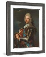 Portrait of the Duc De Broglie, in Sash of the Order of Sainte Esprit, with Baton of a Marshal of…-Hyacinthe Rigaud-Framed Giclee Print