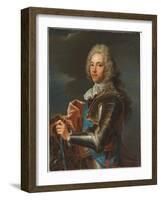 Portrait of the Duc De Broglie, in Sash of the Order of Sainte Esprit, with Baton of a Marshal of…-Hyacinthe Rigaud-Framed Giclee Print