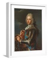 Portrait of the Duc De Broglie, in Sash of the Order of Sainte Esprit, with Baton of a Marshal of…-Hyacinthe Rigaud-Framed Giclee Print