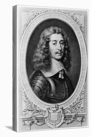 Portrait of the Duc De La Rochefoucauld-T. Goutiere-Stretched Canvas