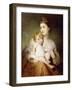 Portrait of the Duchess of St. Albans, with Her Son, 1875-George Elgar Hicks-Framed Giclee Print