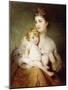 Portrait of the Duchess of St. Albans, with Her Son, 1875-George Elgar Hicks-Mounted Giclee Print