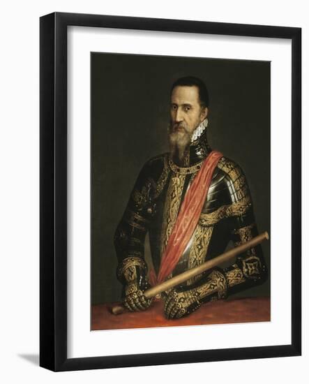 Portrait of the Duke of Alva-Titian (Tiziano Vecelli)-Framed Art Print