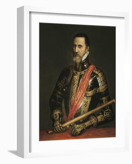 Portrait of the Duke of Alva-Titian (Tiziano Vecelli)-Framed Art Print