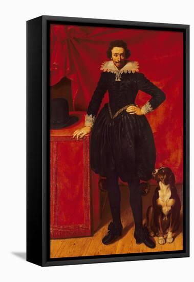 Portrait of the Duke of Chevreuse-Frans II Pourbus-Framed Stretched Canvas
