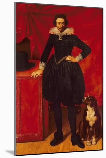 Portrait of the Duke of Chevreuse-Frans II Pourbus-Mounted Giclee Print