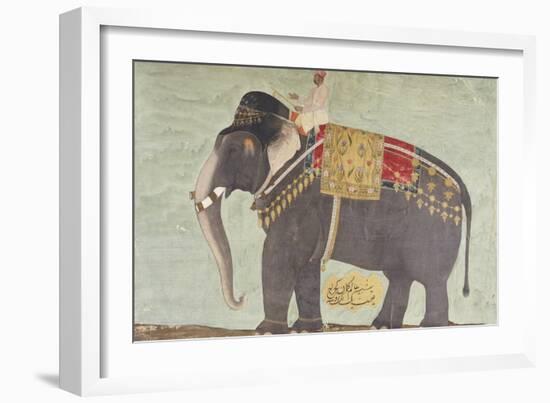 Portrait of the Elephant "Alam-Guman Gajraj", circa 1650-null-Framed Giclee Print