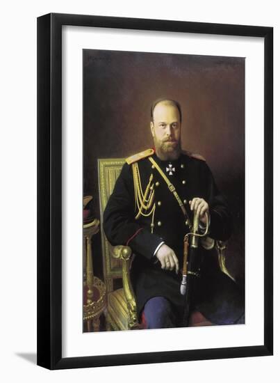 Portrait of the Emperor Alexander III, 1886-Ivan Kramskoy-Framed Giclee Print